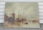 huile sur panneau paysage hollandais signe r ravens, Ophalen of Verzenden
