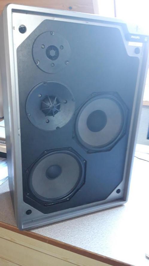 Gereviseerde luidsprekerboxen Philips 22AH467/01R, Audio, Tv en Foto, Luidsprekerboxen, Gebruikt, Front, Rear of Stereo speakers