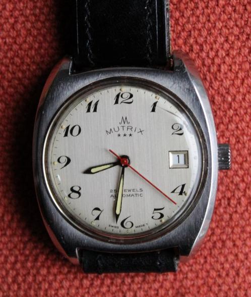 Herenhorloge Mutrex 25 juwels automatic, Handtassen en Accessoires, Horloges | Heren, Gebruikt, Polshorloge, Overige merken, Staal