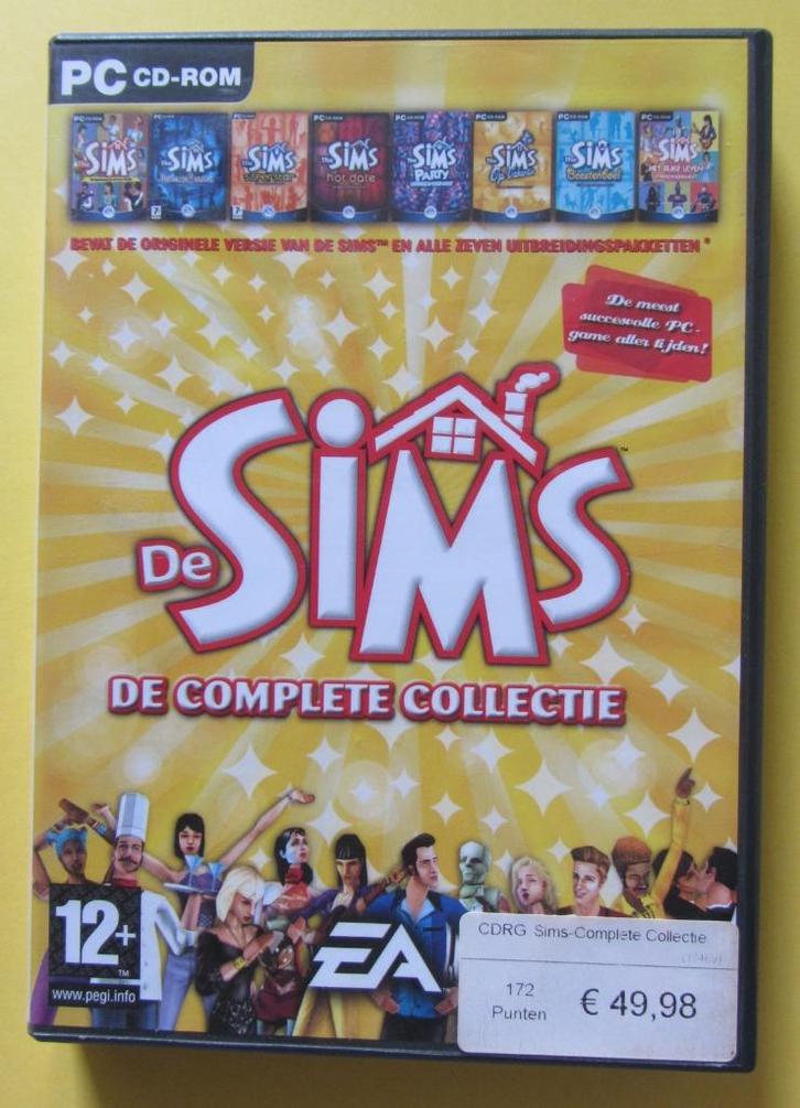 De Sims - De complete collectie - PC CD-ROM, Games en Spelcomputers, Games | Pc, Gebruikt, Overige genres, Vanaf 12 jaar, Ophalen of Verzenden