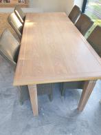 tafel en 6 stoelen, Huis en Inrichting, Tafels | Eettafels, Ophalen, Zo goed als nieuw, Eikenhout
