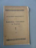 boek algemeen reglement Katholieke Universiteit Leuven 1929, Boeken, Verzenden, 20e eeuw of later, Zo goed als nieuw