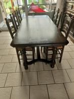 Massief eiken eetkamer, Huis en Inrichting, Ophalen, Gebruikt, Klassiek, 6 tot 8 stoelen