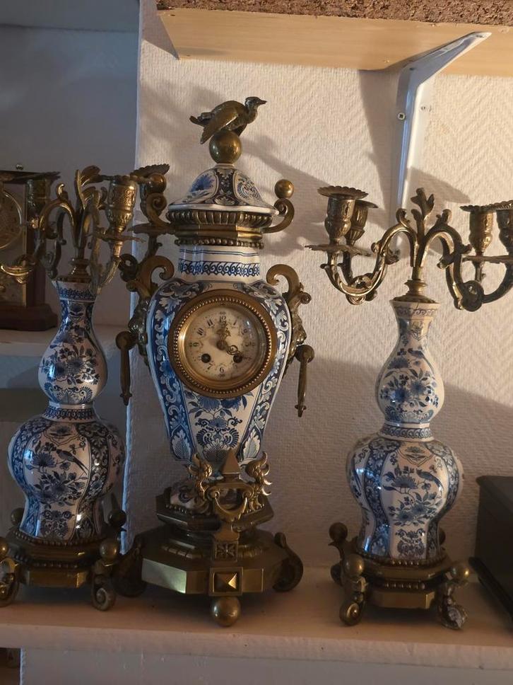 Schouwgarnituur, Antiquités & Art, Antiquités | Horloges, Enlèvement