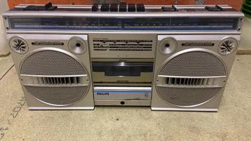 Boomblaster radio cassette Philips type D8134 beschikbaar voor biedingen