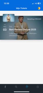 Tickets Bart Peeters deluxe 3/5/2025, Tickets en Kaartjes, Concerten | Nederlandstalig, Twee personen, Mei, Overige typen