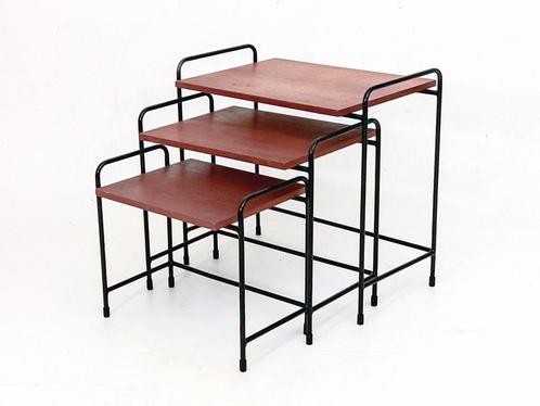 bijzettafeltje vintage design, Huis en Inrichting, Tafels | Bijzettafels, Gebruikt, Rechthoekig, Minder dan 45 cm, Minder dan 55 cm