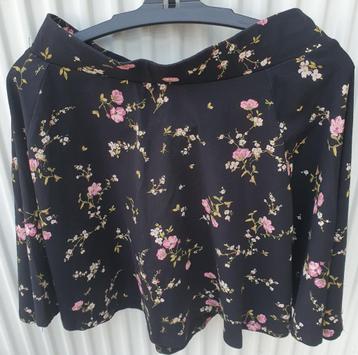 Zwart gebloemde rok van C&A maat M beschikbaar voor biedingen