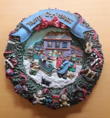Stenen kerstkrans Vintage kerst kerstversiering  beschikbaar voor biedingen