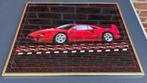 Ferrari F40 poster in kader 1980s, Ophalen of Verzenden, Ferrari