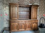 Massief eiken buffetkast + tafel, Huis en Inrichting, Kasten | Buffetkasten, Ophalen, Gebruikt, Eikenhout, Met deur(en)