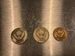 3 munten CCCP, Postzegels en Munten, Ophalen of Verzenden