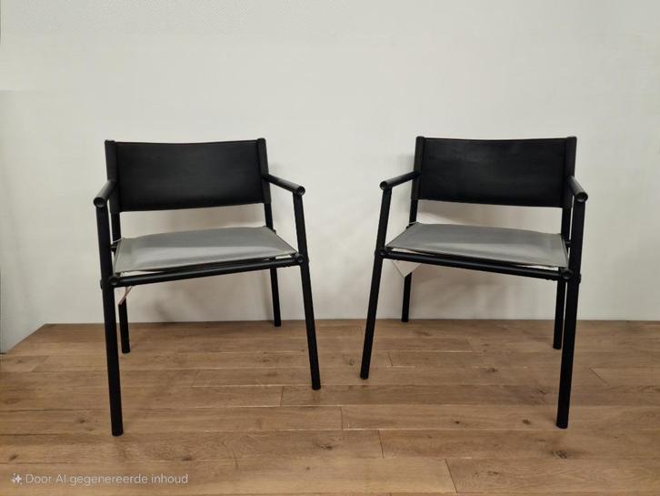 Emu Terramare stoel, Huis en Inrichting, Stoelen, Nieuw, Twee, Leer, Metaal, Riet of Rotan, Grijs, Ophalen