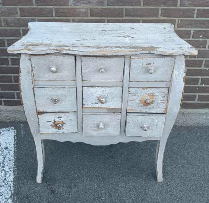 Petite Commode à 9 Tiroirs, Maison & Meubles, Tables | Coiffeuses, Bois