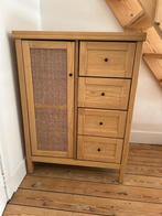 Armoire pin passif et cannage, Huis en Inrichting, Kasten | Ladekasten, Ophalen, 100 tot 150 cm, Cannage, 50 tot 100 cm