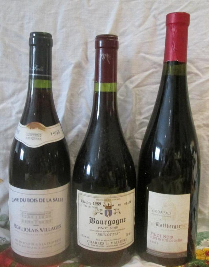 3 Prima flessen Franse Rode Wijn, Verzamelen, Wijnen, Zo goed als nieuw, Rode wijn, Frankrijk, Vol, Ophalen of Verzenden