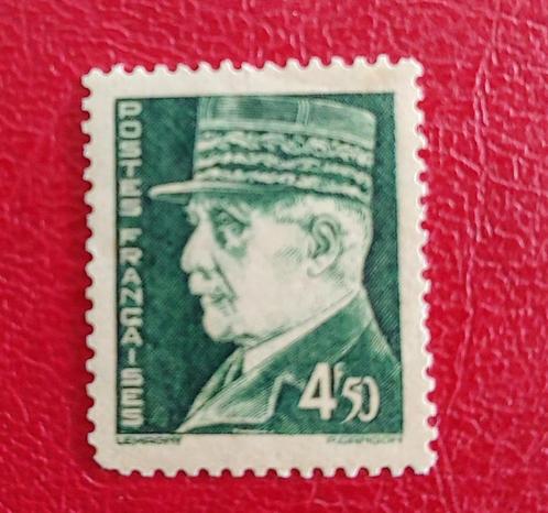 1942 France, Maréchal Pétain 4.5 vert, menthe, Timbres & Monnaies, Timbres | Europe | France, Non oblitéré, Enlèvement ou Envoi