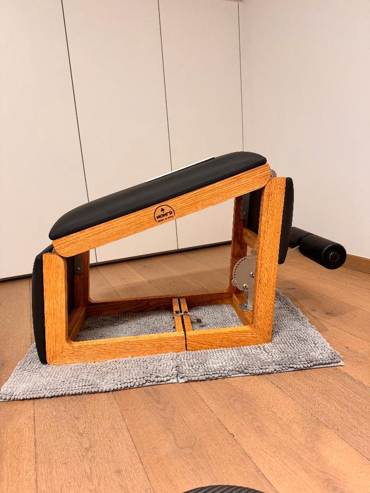 NOHrD TriaTrainer halterbank eikenhout, Sport en Fitness, Fitnessapparatuur, Zo goed als nieuw, Overige typen, Armen, Benen, Borst