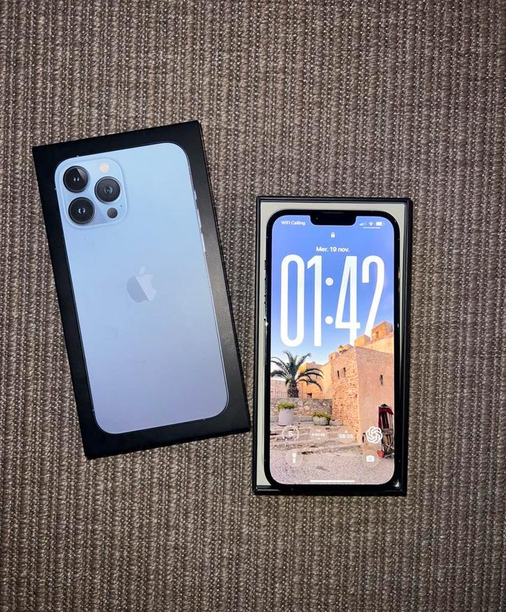 Iphone 13 pro max 512gb, Telecommunicatie, Mobiele telefoons | Apple iPhone, Zo goed als nieuw, 512 GB, iPhone 13 Pro Max, Blauw