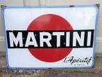 groot emaille reclamebord Martini blauwe rand, Verzamelen, Ophalen of Verzenden, Gebruikt, Reclamebord