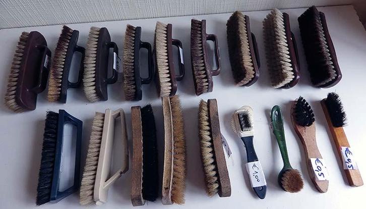 Vintage Schoenpoetsborstels: €.0,50 p/stuk, Huis en Inrichting, Schoonmaakartikelen, Bezem of Borstel, Ophalen of Verzenden