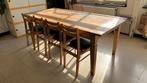 Houten tafel 100cm/221cm, Maison & Meubles, Tables | Tables à manger, Rectangulaire, Autres essences de bois, 50 à 100 cm, Enlèvement