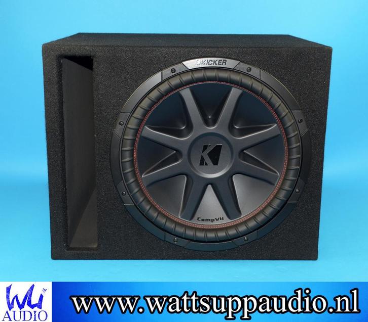 KICKER CVR152 Comp VR 15 inch Subwoofer + Ported box, Auto diversen, Autospeakers, Gebruikt, Ophalen of Verzenden