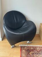 Fauteuil Leolux Papageno – cuir noir (2 disponibles), Maison & Meubles, Fauteuils, 75 à 100 cm, Enlèvement, Utilisé, Cuir