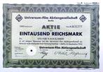 UFA Universum-Film AG 1942, Postzegels en Munten, Ophalen of Verzenden, 1920 tot 1950, Aandeel