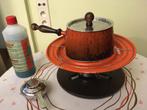 complete Fondue op houten plateau + aanmaakproduct, Antiek en Kunst, Ophalen of Verzenden