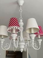 LIEF! Kroonluster 6 lampenkappen, Huis en Inrichting, Lampen | Kroonluchters, Ophalen, Zo goed als nieuw