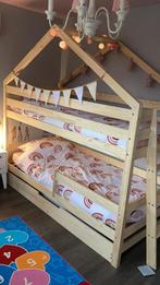 Mon lit Cabane - Stapelbed, Ophalen, 85 tot 100 cm, Gebruikt, Hoogslaper of Stapelbed