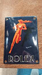 Rolex reclame bord emaille officiële reclame, Ophalen, Reclamebord