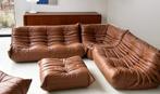 Togo sofa set van Ligne Roset in bruin / cognac leder, Ophalen of Verzenden, Zo goed als nieuw, Leer