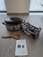 Hot stone verwarmer + stenen, Enlèvement, Utilisé, Pierres chaudes