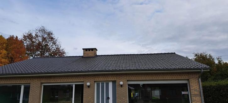 Dakpannen, Doe-het-zelf en Bouw, Dakpannen en Dakbedekking, Gebruikt, Dakpannen, Steen of Klei, Zwart, 15 m² of meer, Ophalen