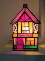 Glas in lood, lamp, huisje, Huis en Inrichting, Ophalen of Verzenden, Zo goed als nieuw, Glas