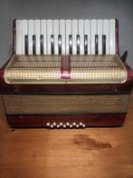 Accordéon vintage Hohner Picoletta - 12 basses (rouge), Musique & Instruments, Autres formats, Enlèvement, Avec bretelles, Accordéon à touches