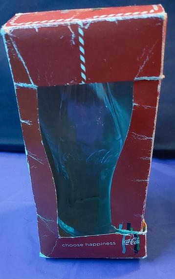 Coca Cola glas met cola flesje in verwerkt Limited edition, Enlèvement ou Envoi, Neuf, Verre à soda