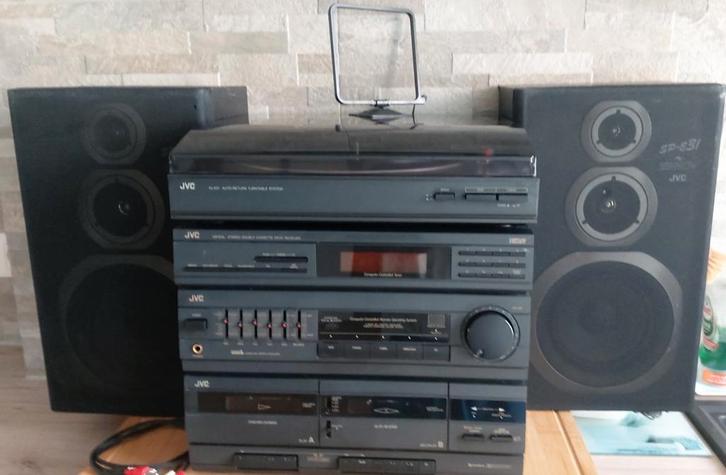 JVC compacte stereo + JVC XL vinyl draaitafel, Audio, Tv en Foto, Stereoketens, Zo goed als nieuw, Cd-speler, JVC, Ophalen of Verzenden
