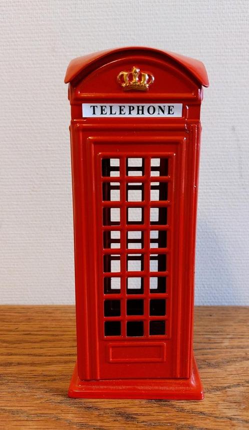 spaarpot UK rode telefooncel - UK rode brievenbus - UK hond, Verzamelen, Spaarpotten, Zo goed als nieuw, Object of Gebouw, Metaal of Blik