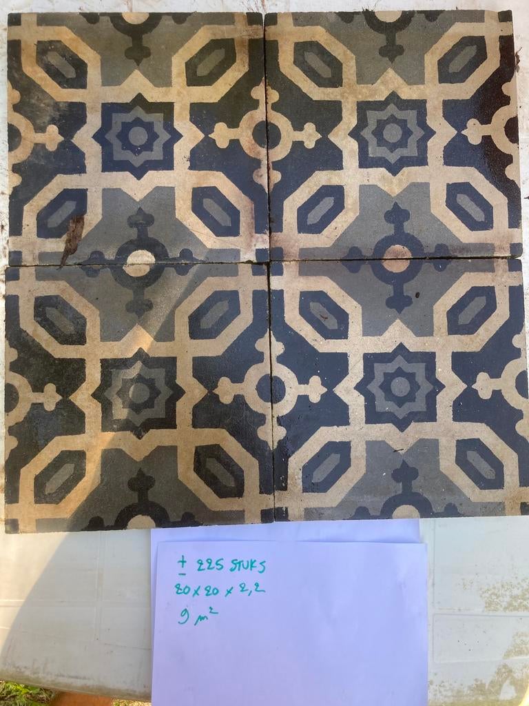 Verschillende oude tegels 20 X 20 ZONDER CEMENTRESTEN, Doe-het-zelf en Bouw, Tegels, Gebruikt, Ophalen