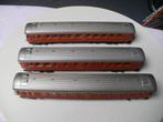 3x Marklin Ho rijtuig van de SJ 2x 4072+1x 4073+verlichting., Wisselstroom, Wagon, Ophalen of Verzenden, Zo goed als nieuw