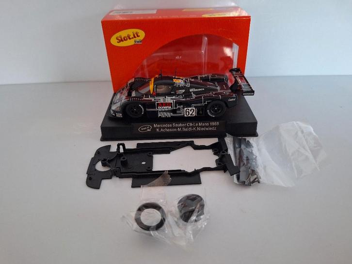 Slot-it Mercedes Sauber C9-Le-Mans 1988 No 62 AEG OLYMPIA, Kinderen en Baby's, Speelgoed | Racebanen, Nieuw, Racebaan, Elektrisch