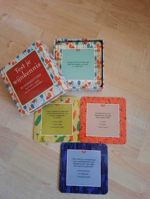 Spelletje Test je wijnkennis NIEUW, Hobby en Vrije tijd, Gezelschapsspellen | Kaartspellen, Nieuw, Ophalen