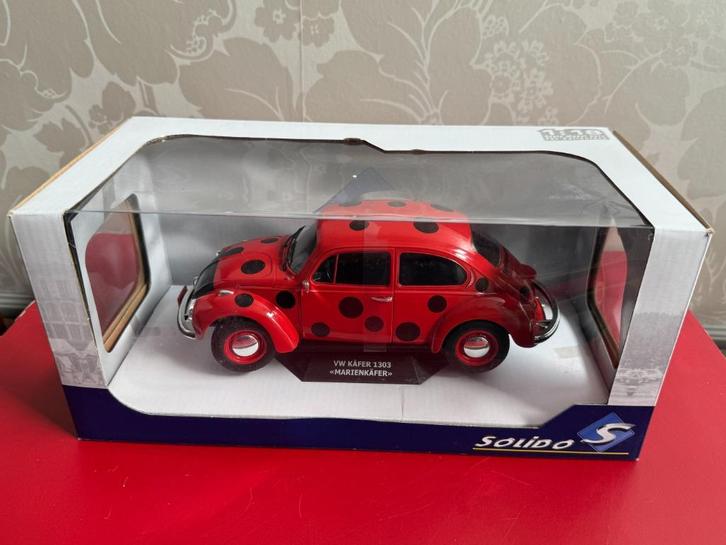SOLIDO  VW Kever 1303 “Marienkaffer” schaal 1/18(Jaar 1974), Hobby en Vrije tijd, Modelauto's | 1:18, Nieuw, Auto, Solido, Ophalen of Verzenden