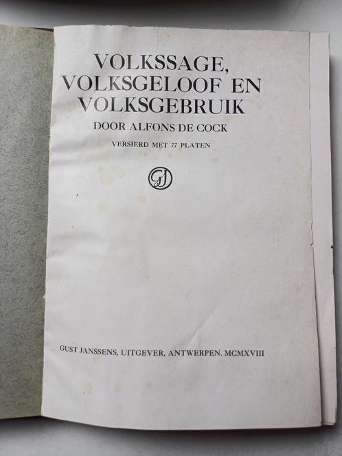 Volkssage, Volksgeloof en Volksgebruik, Livres, Histoire & Politique, Utilisé, Enlèvement ou Envoi