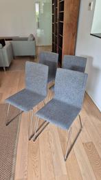 4 chaises Ikea Lillanas en tissus gris, Ophalen, Zo goed als nieuw, Metaal, Vier