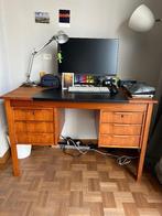 Deens teak bureau mid century modern, Huis en Inrichting, Bureaus, Ophalen, Gebruikt, Bureau