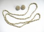 Vintage zoetwater rijst parel set collier met clip oorbellen, Handtassen en Accessoires, Antieke sieraden, Ophalen of Verzenden